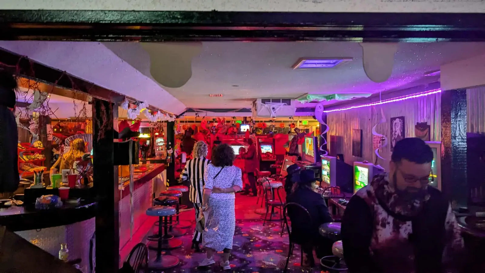 Costume night along the bar